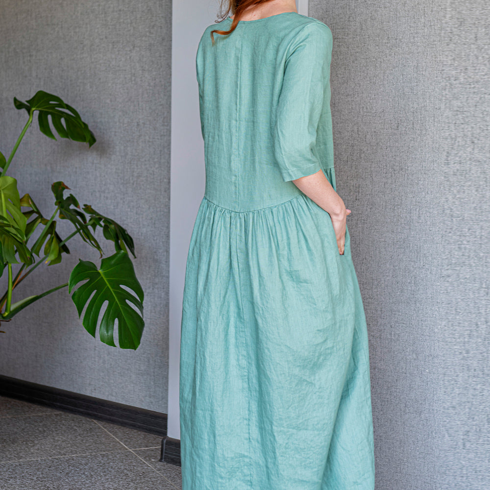 
                      
                        Effortless Linen Maxi Dress, VisibleArtShop
                      
                    