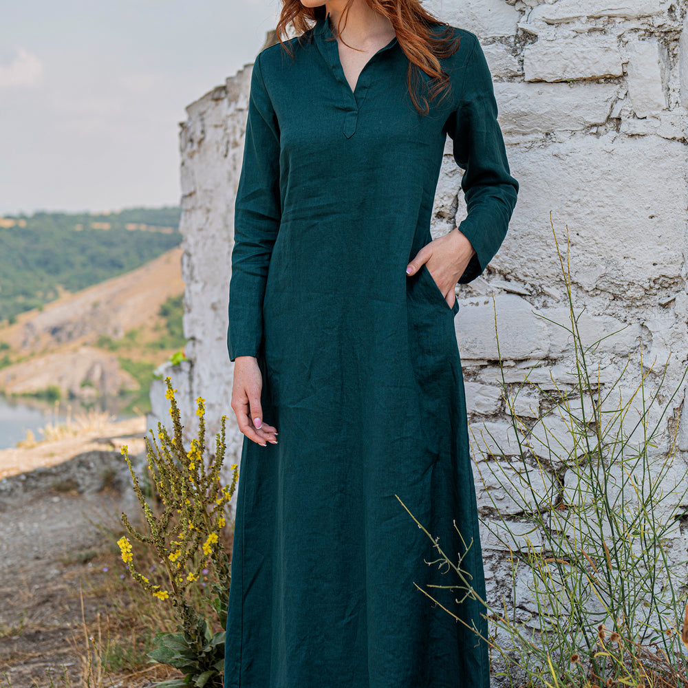 
                      
                        Maxi Linen Shirt Dress, VisibleArtShop
                      
                    