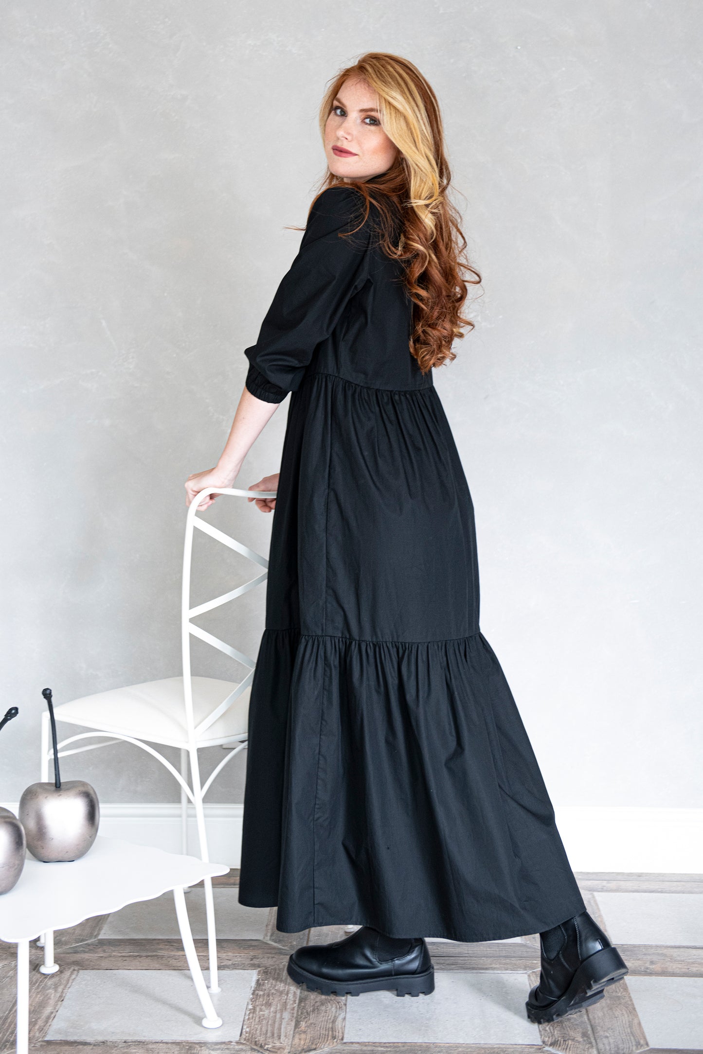 Black Maxi Dress, Tiered Cotton Maxi Dress, Puff Sleeve Maxi Dress, Classic Dress, Autumn Dress for Women,Maxi Elegant Dress, Black Kaftan, 3Xl / Dark Black Maxi Dress, Tiered Cotton Maxi Dress, Puff Sleeve Maxi Dress, Classic Dress, Autumn Dress for Women,Maxi Elegant Dress, Black Kaftan, 3Xl / Dark