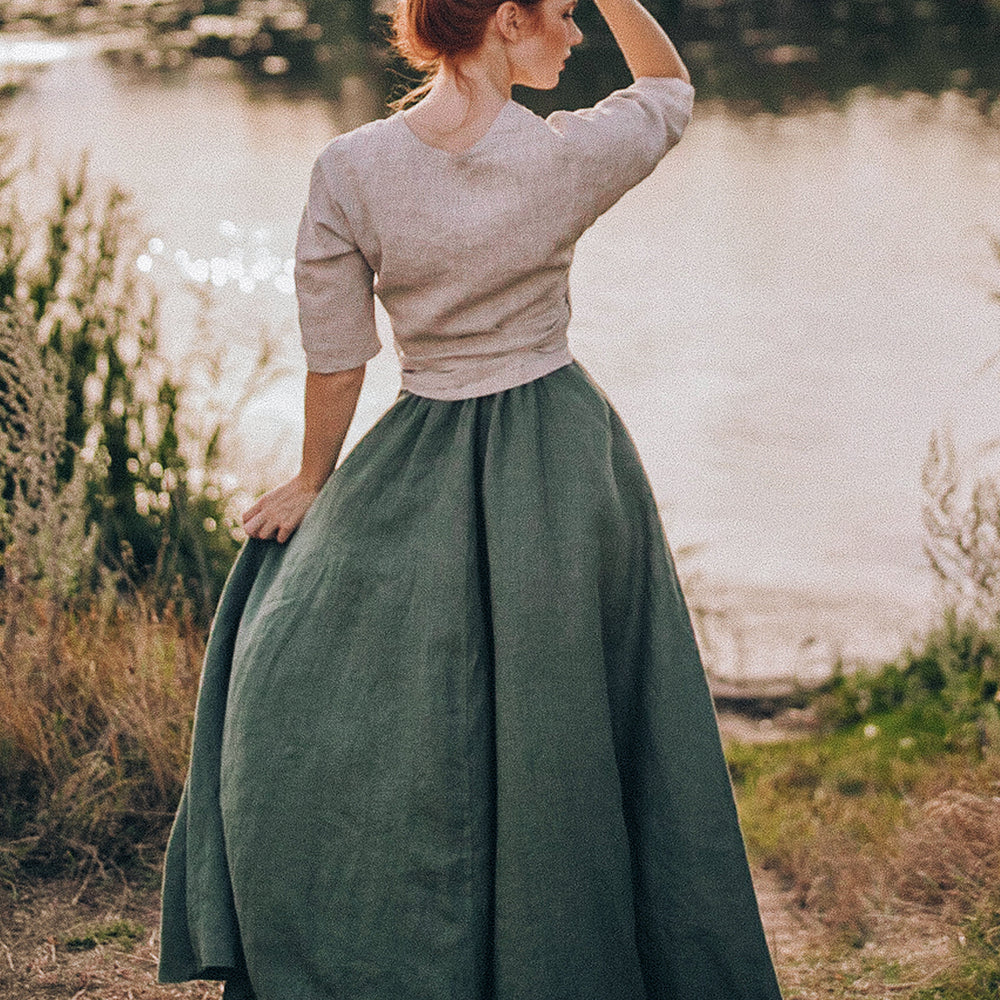 
                      
                        Heavyweight Linen Maxi Skirt, VisibleArtShop
                      
                    