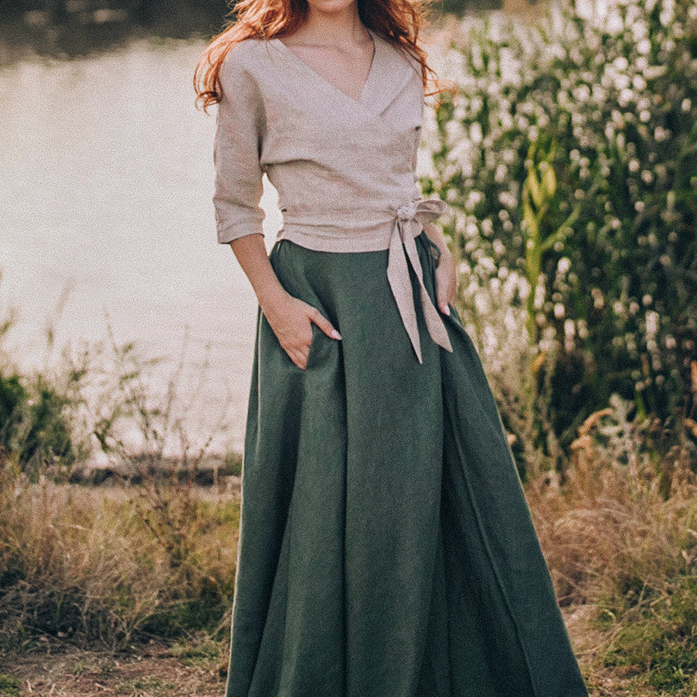
                      
                        Heavyweight Linen Maxi Skirt, VisibleArtShop
                      
                    