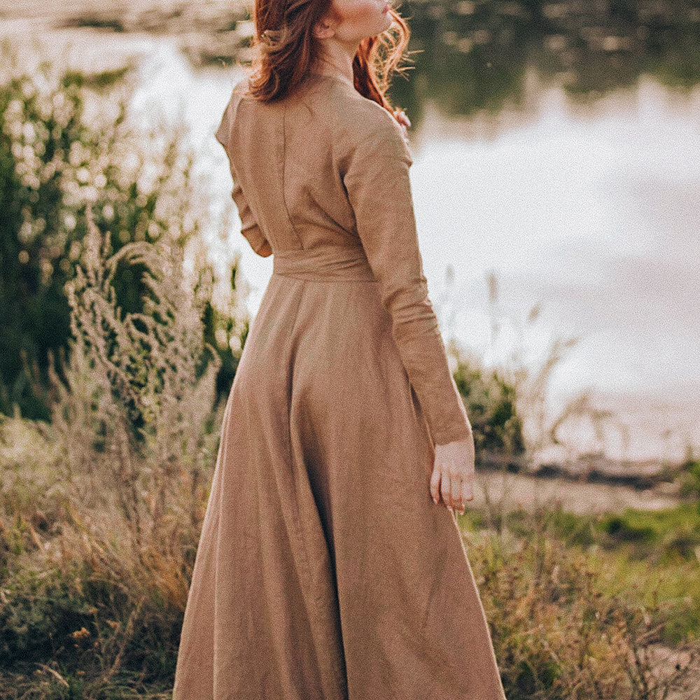 
                      
                        Rich Linen Wrap Dress, VisibleArtShop
                      
                    