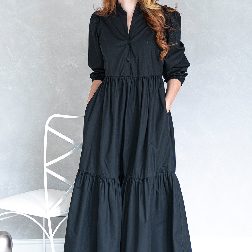 Black Tiered Maxi Dress