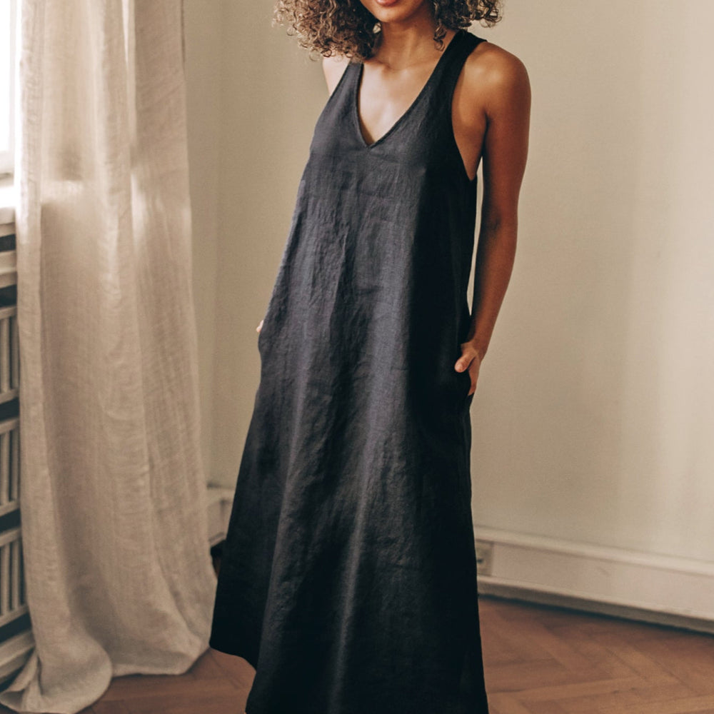 Minimalist Linen Dress, VisibleArtShop