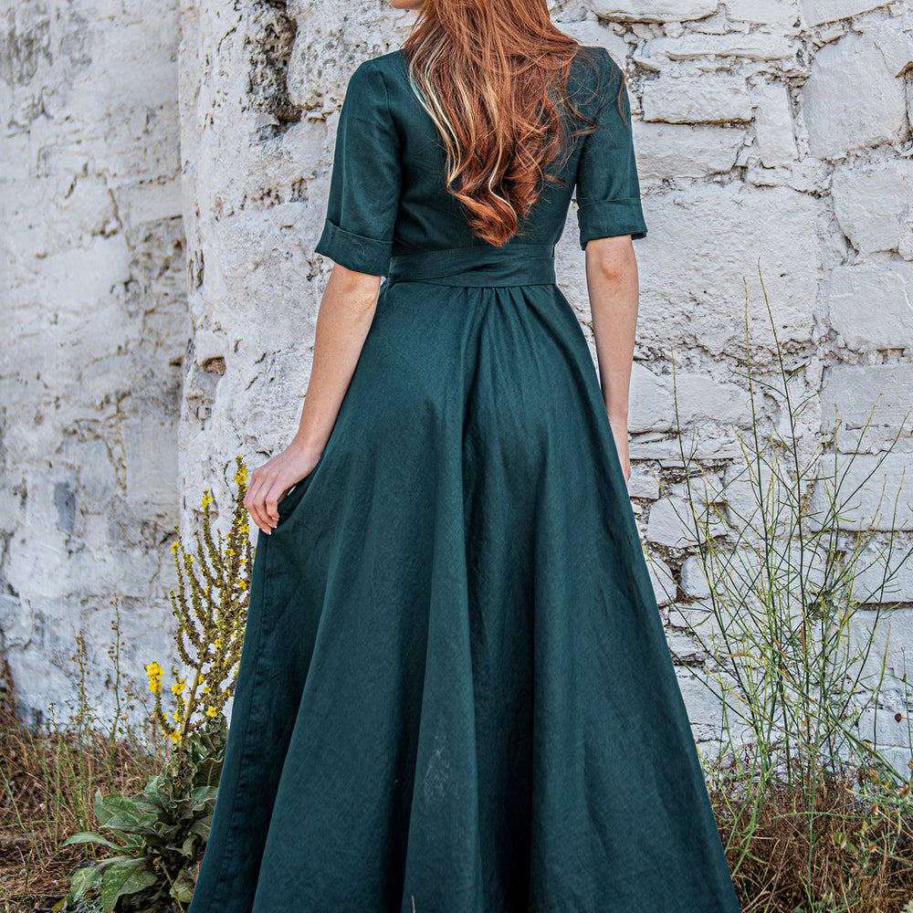 
                      
                        Linen Maxi Dress with Tie Waist, VisibleArtShop
                      
                    