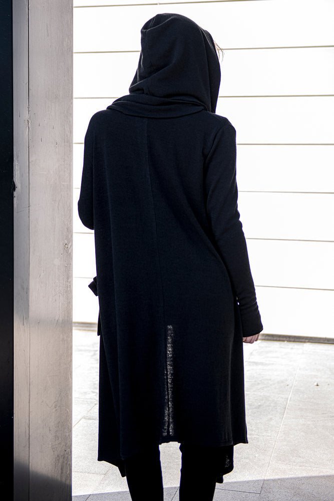 Cardigan Coat with Shawl Hood - VisibleArtShop