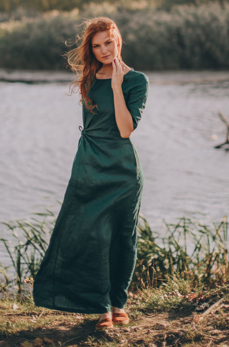 ART Ruched-Hem Dress