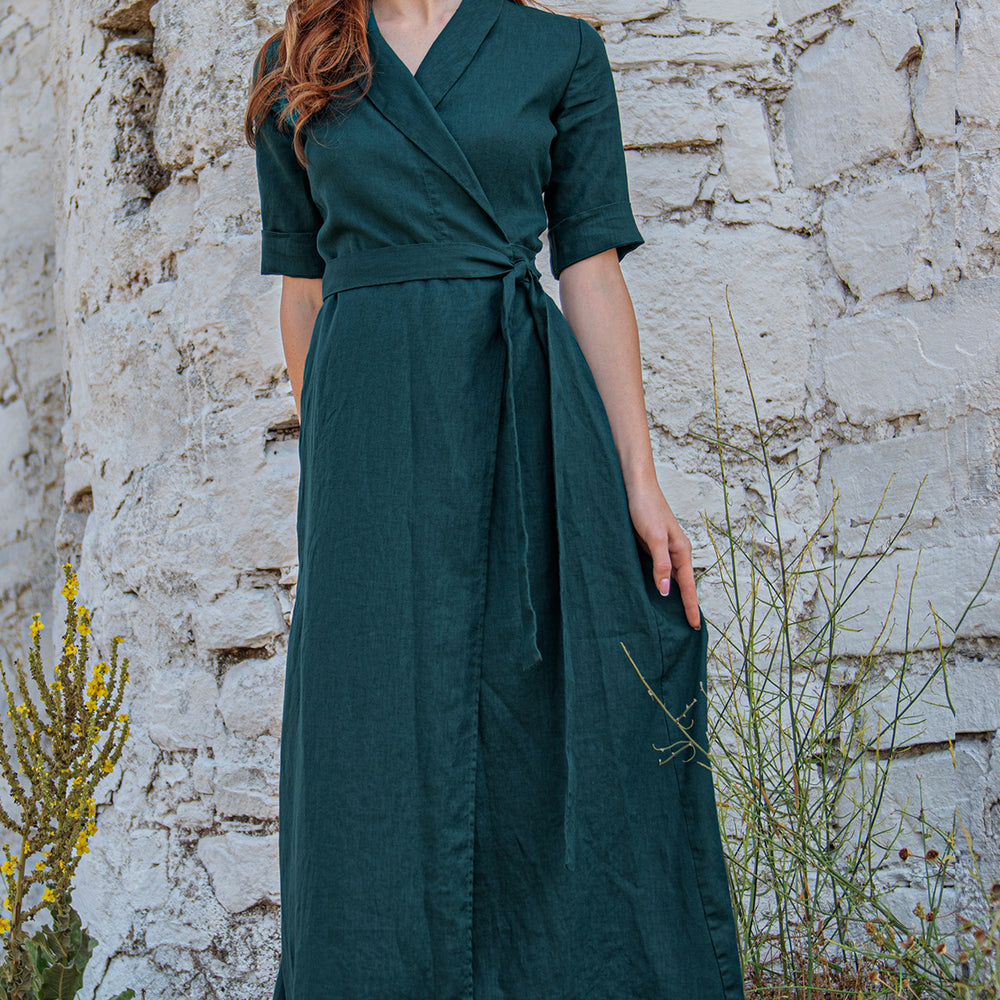 
                      
                        Linen Maxi Dress with Tie Waist, VisibleArtShop
                      
                    