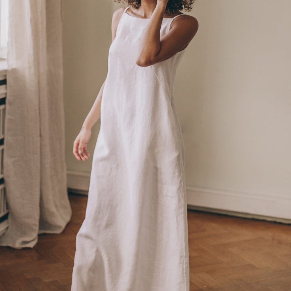 
                      
                        Sleeveless Linen Maxi Dress, VisibleArtShop
                      
                    
