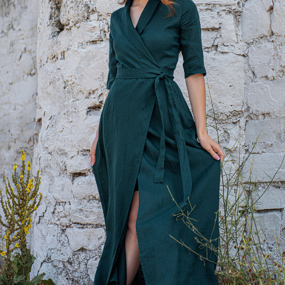 
                      
                        Linen Maxi Dress with Tie Waist, VisibleArtShop
                      
                    