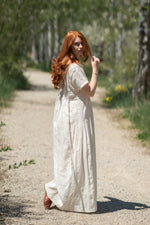 Feminine Hooded Linen Dress - VisibleArtShop