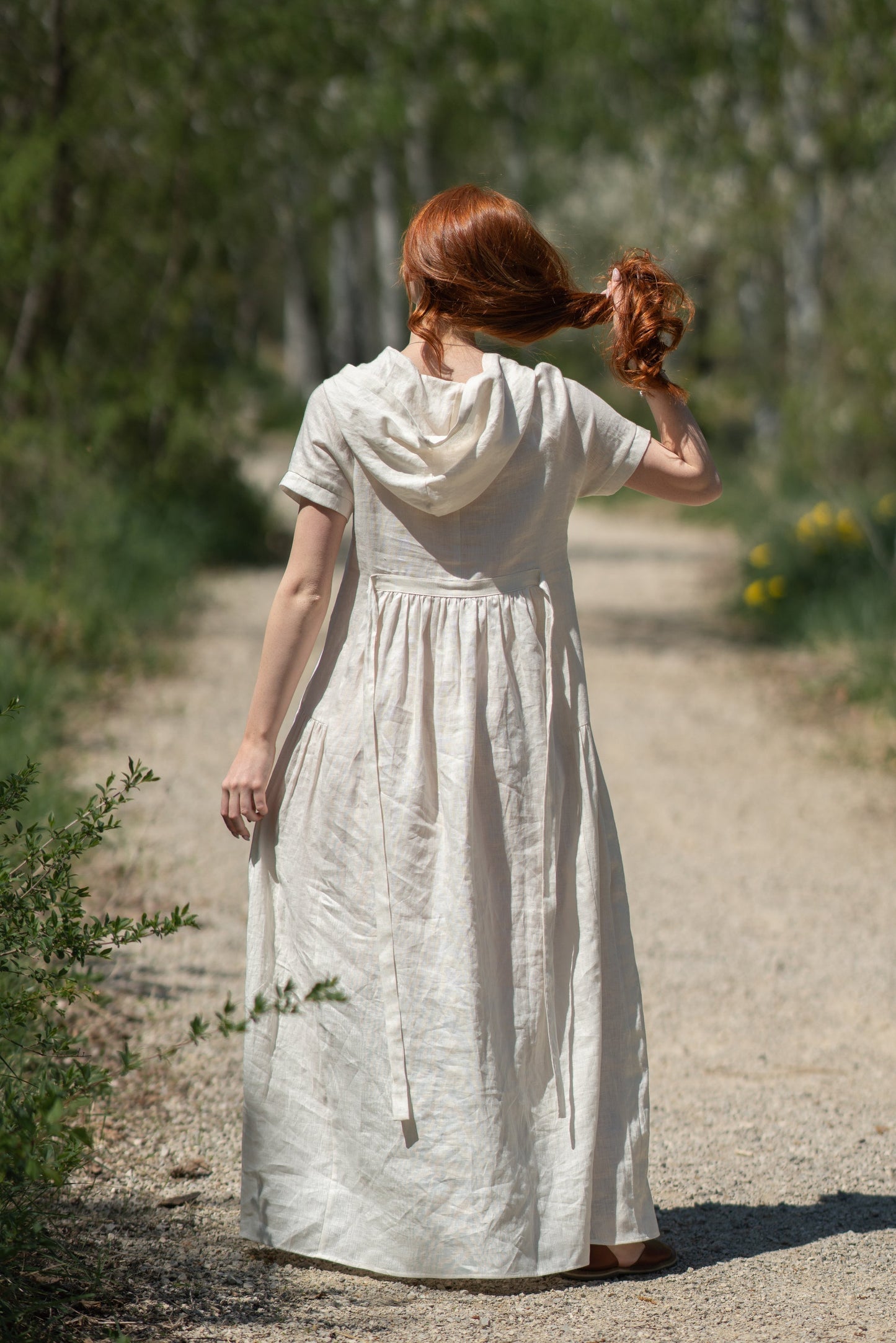 Feminine Hooded Linen Dress, Summer Linen Dress, Hooded Maxi Dress, Maxi Linen Dress, Women Linen Dress, Oversize Dress, Loose Dress, 2XL / White Feminine Hooded Linen Dress, Summer Linen Dress, Hooded Maxi Dress, Maxi Linen Dress, Women Linen Dress, Oversize Dress, Loose Dress, 2XL / White