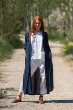 Linen Cardigan with Slits - VisibleArtShop