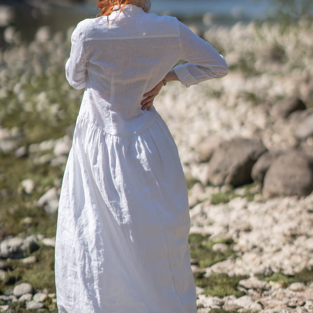 
                      
                        Long Linen Tunic Shirt - VisibleArtShop
                      
                    