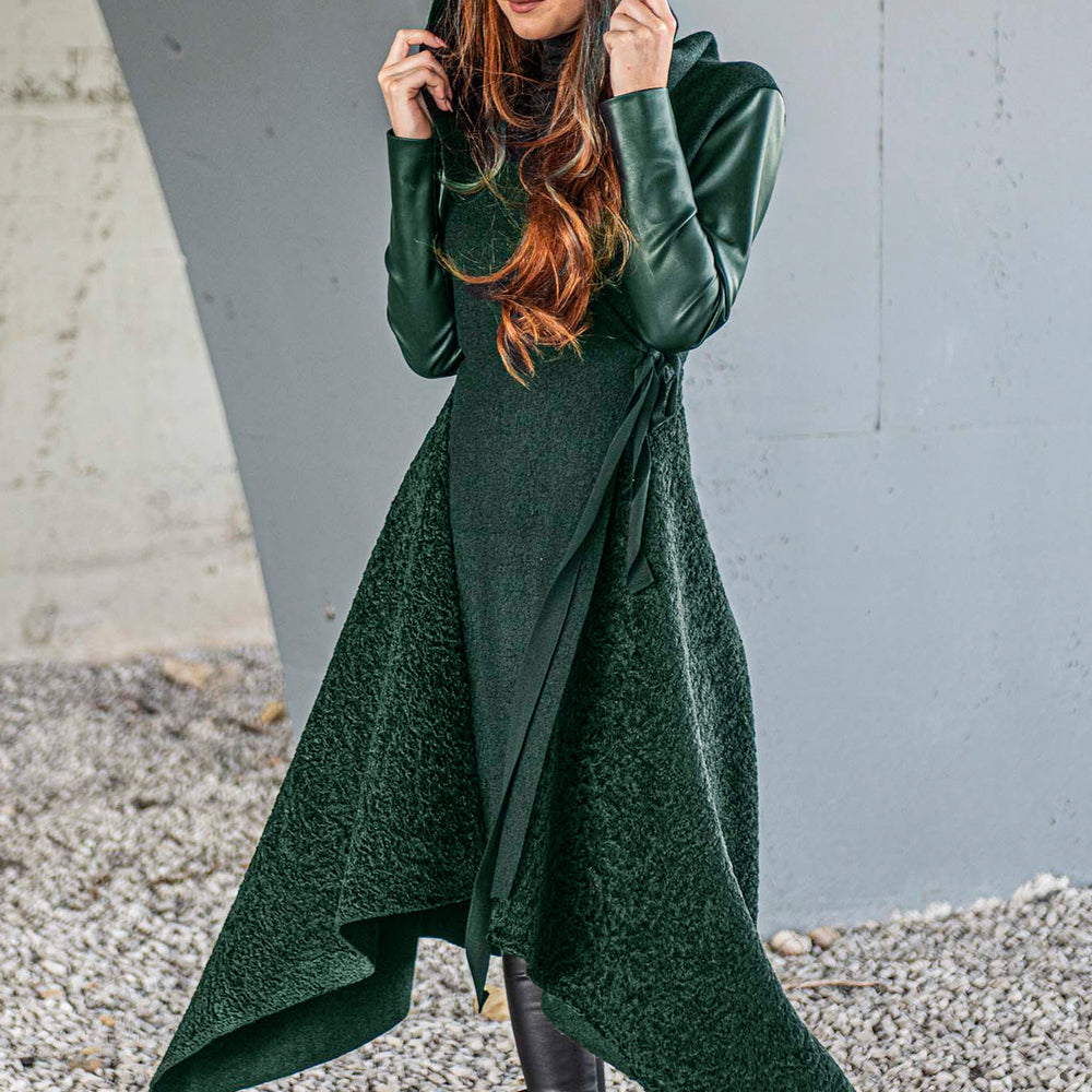 
                      
                        Hooded Asymmetric Black Coat, VisibleArtShop
                      
                    