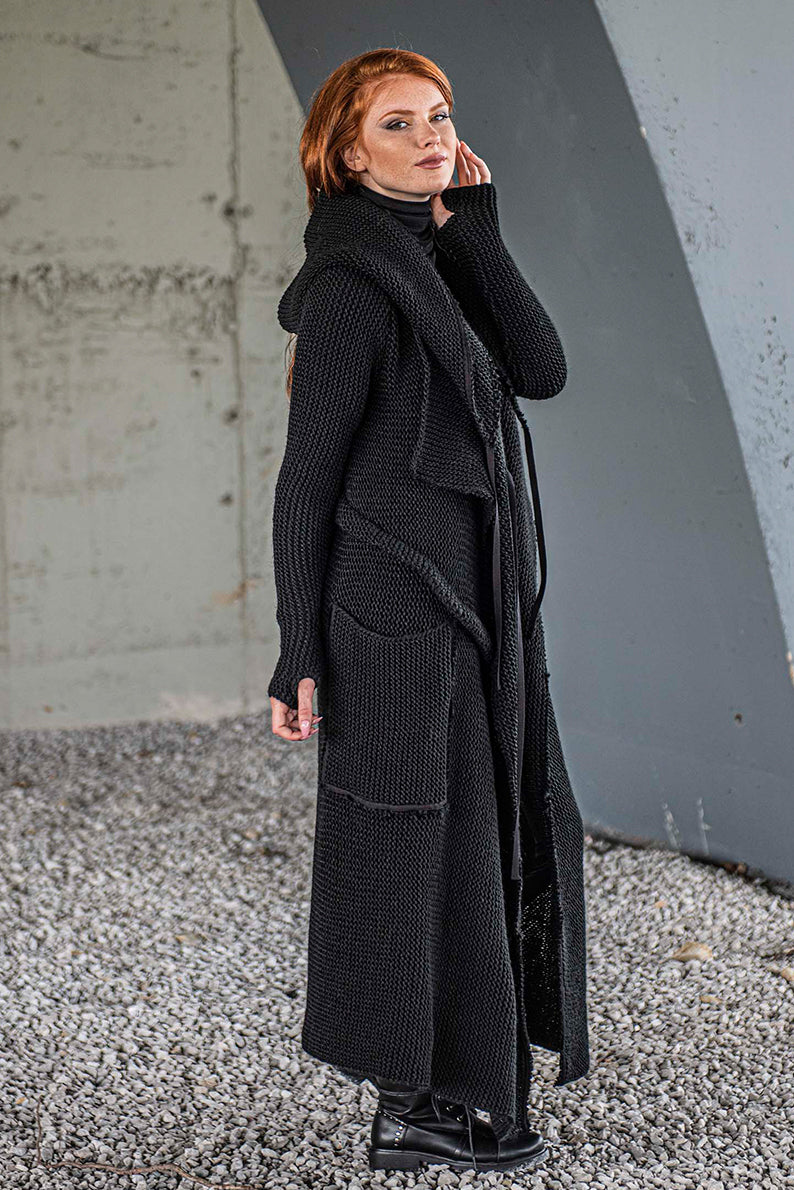 Long Knitted Coat - VisibleArtShop