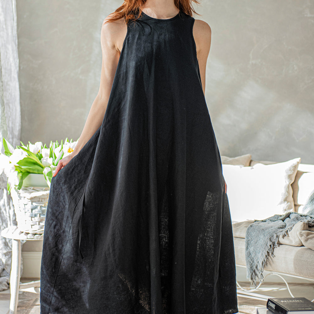
                      
                        Sleeveless Linen Loose Dress, VisibleArtShop
                      
                    