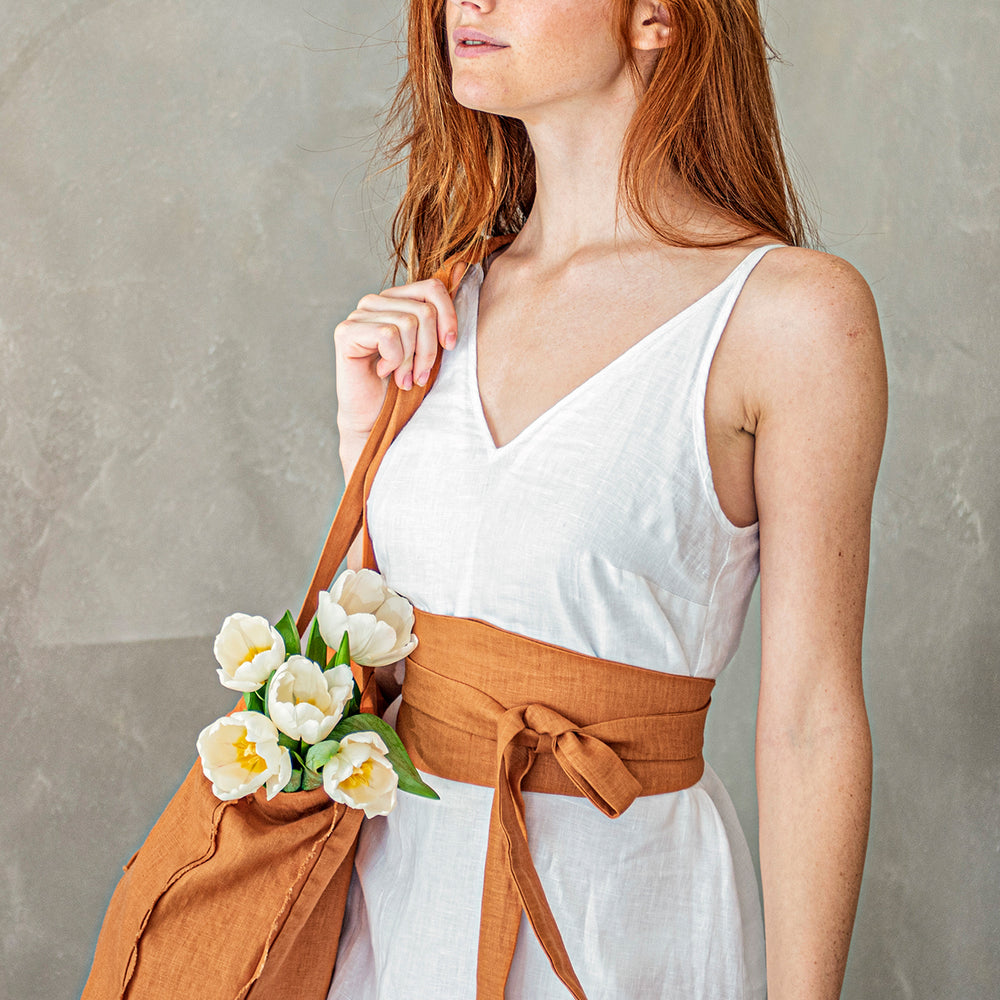 Linen Obi Belt, VisibleArtShop