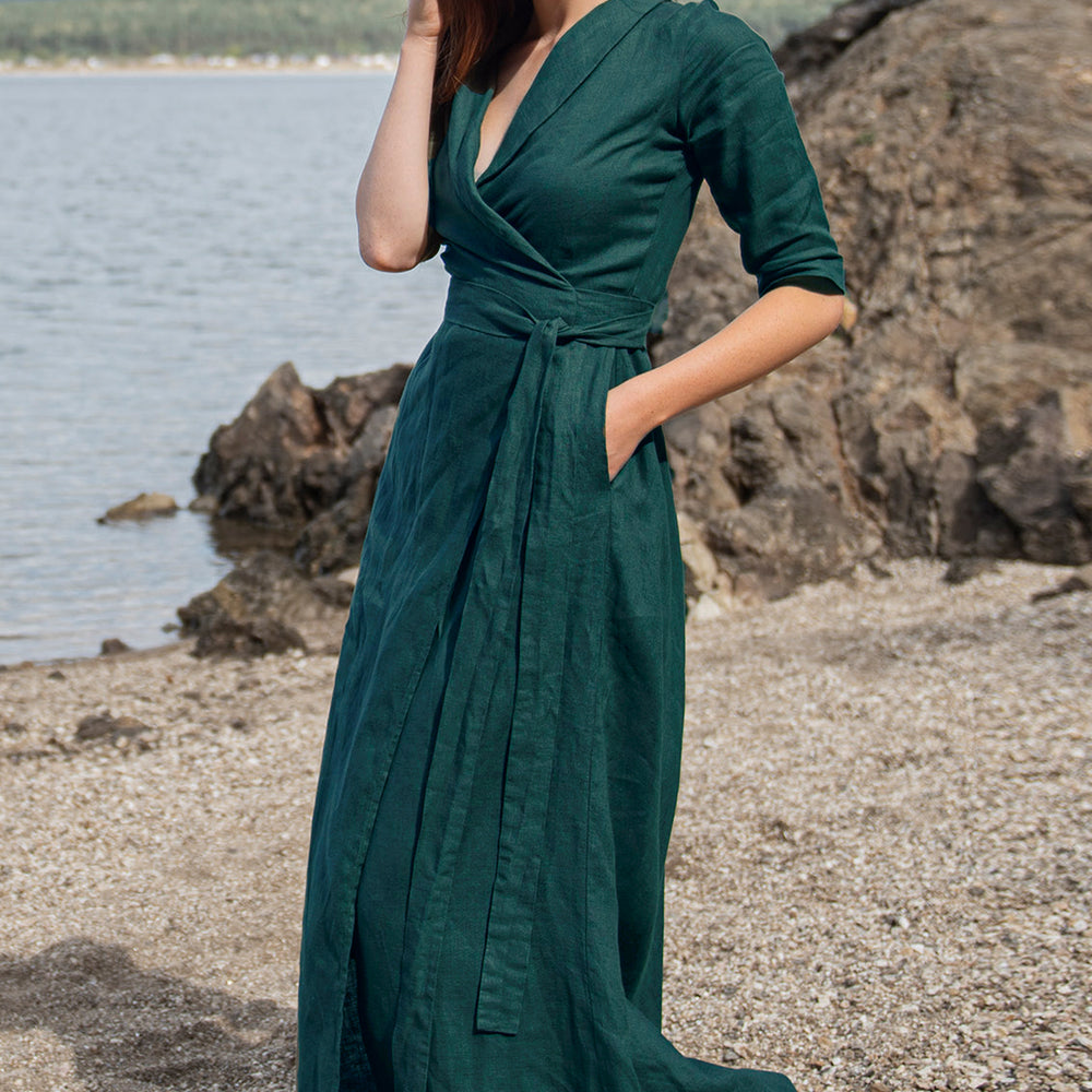 
                      
                        Linen Wrap Dress, VisibleArtShop
                      
                    