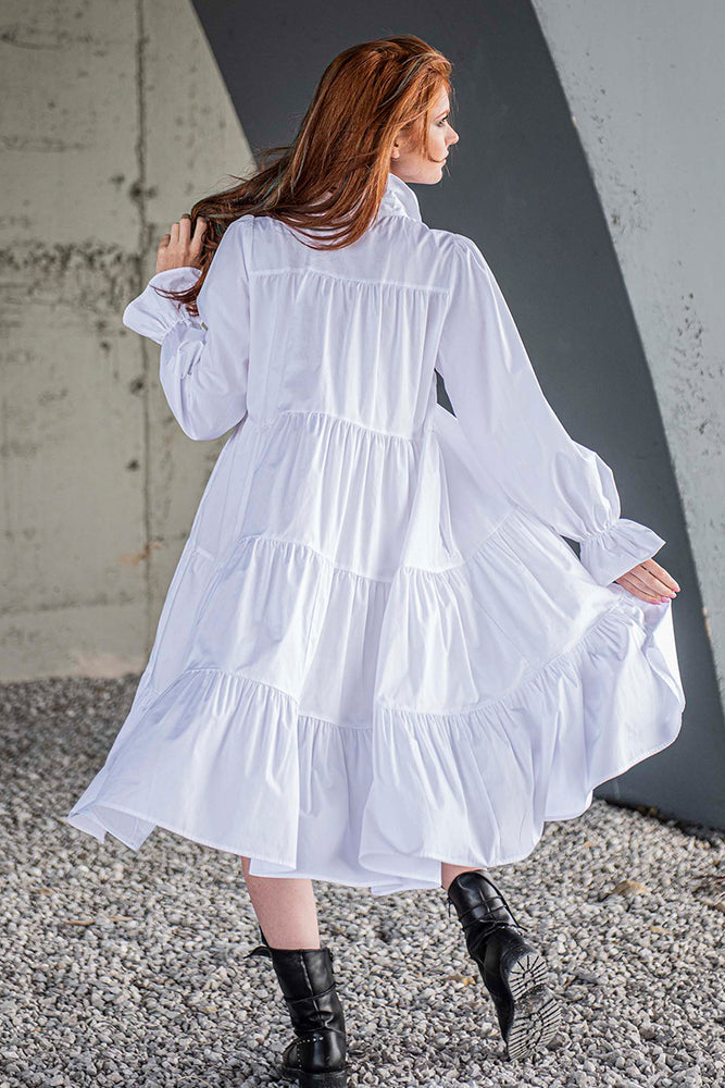 Cotton Shirt Dress - VisibleArtShop