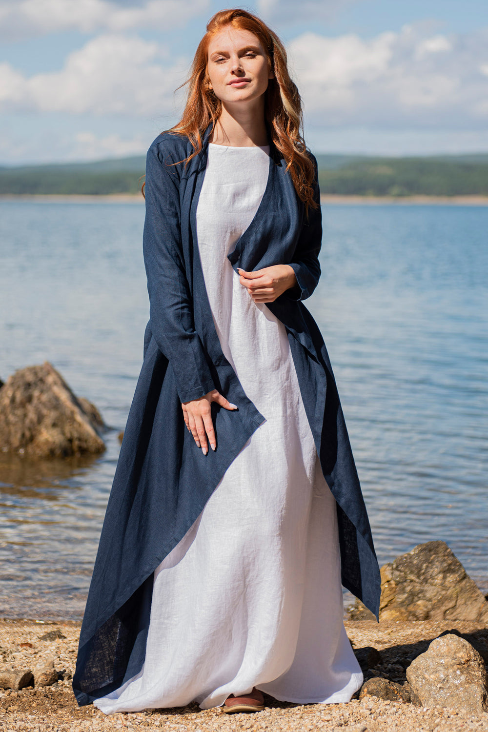 Linen Cardigan Robe - VisibleArtShop