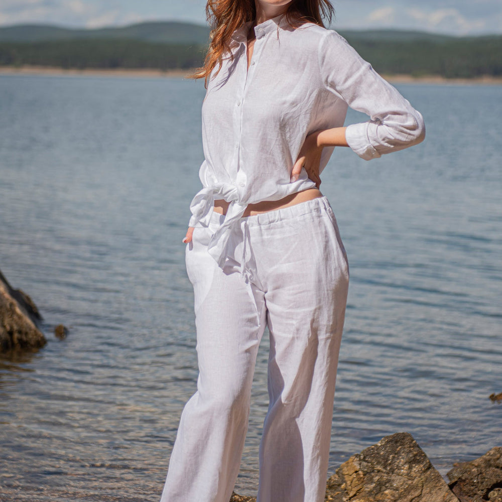 
                      
                        Classic Linen Drawstring Pants - VisibleArtShop
                      
                    