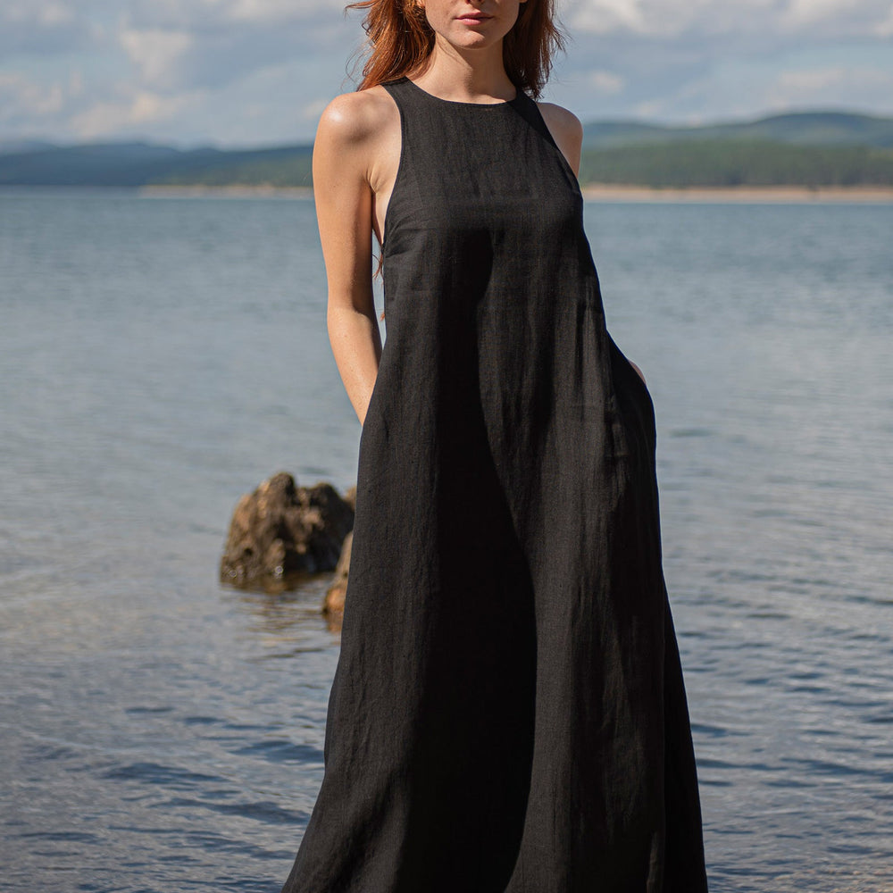 
                      
                        Minimalist Long Linen Dress, VisibleArtShop
                      
                    