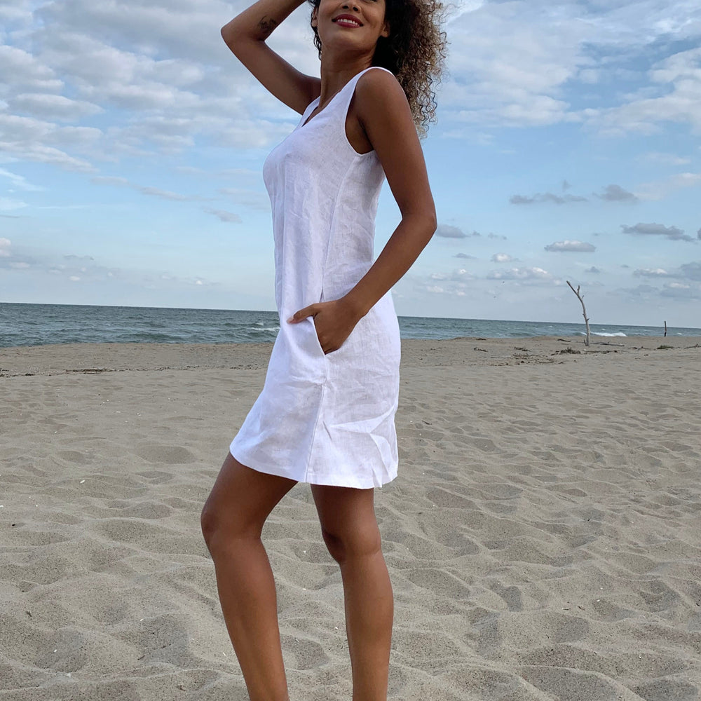 
                      
                        Short Linen Dress - VisibleArtShop
                      
                    