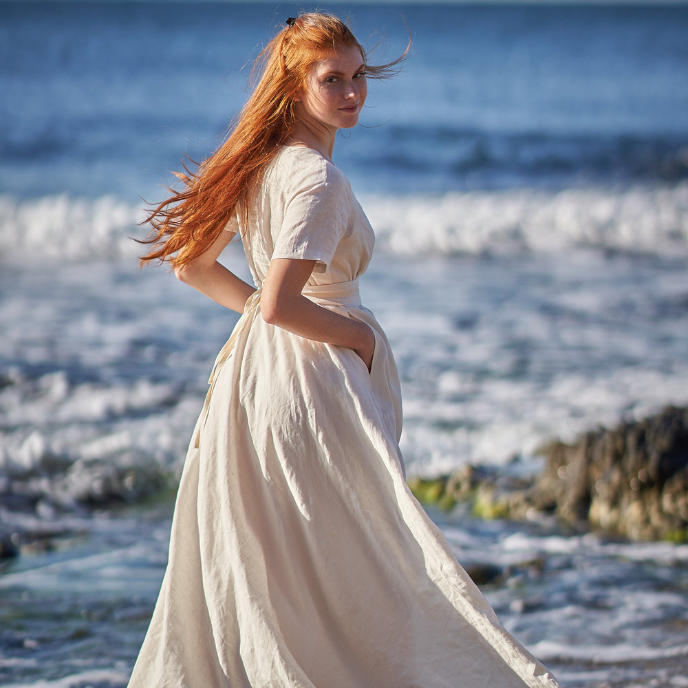 
                      
                        Linen Wrap Dress, VisibleArtShop
                      
                    