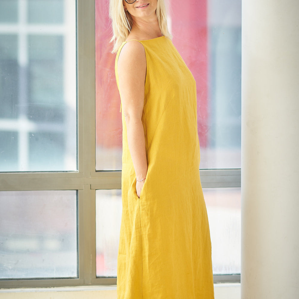 
                      
                        Sleeveless Linen Maxi Dress, VisibleArtShop
                      
                    