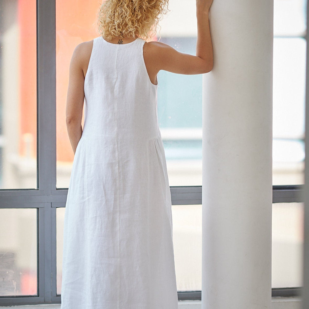 Linen Floor Length Gown - VisibleArtShop