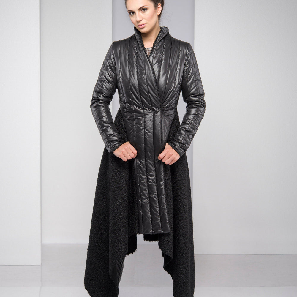 
                      
                        Hooded Asymmetric Padded Jacket, VisibleArtShop
                      
                    