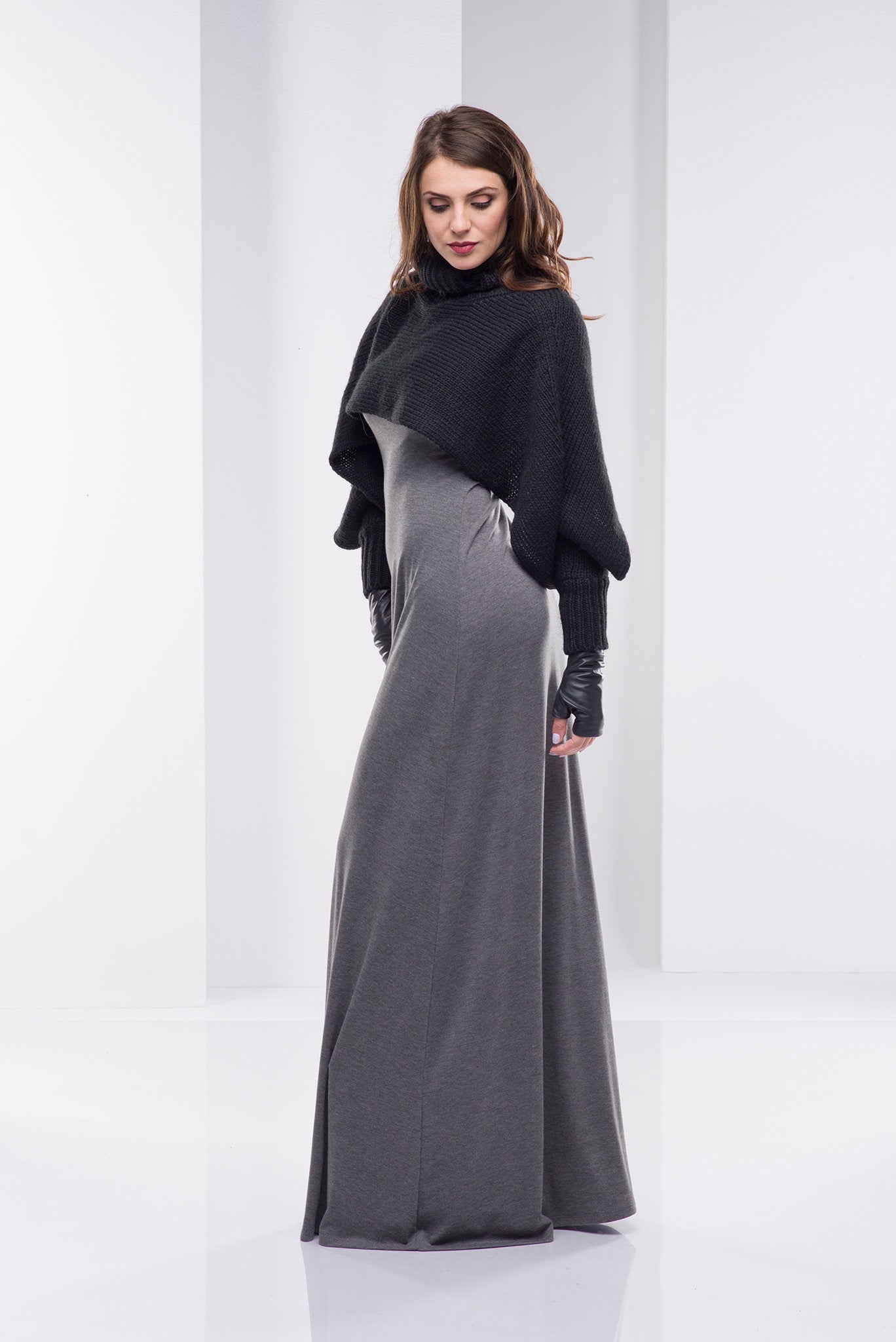 poncho dress winter Obosoyo Ponchos for Women Shawls and Wraps Evening Dresses Faux Fur Collar Cloak Cape at Amazon Women's Clothing store