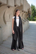 Asymmetric Wrap Linen Set - VisibleArtShop
