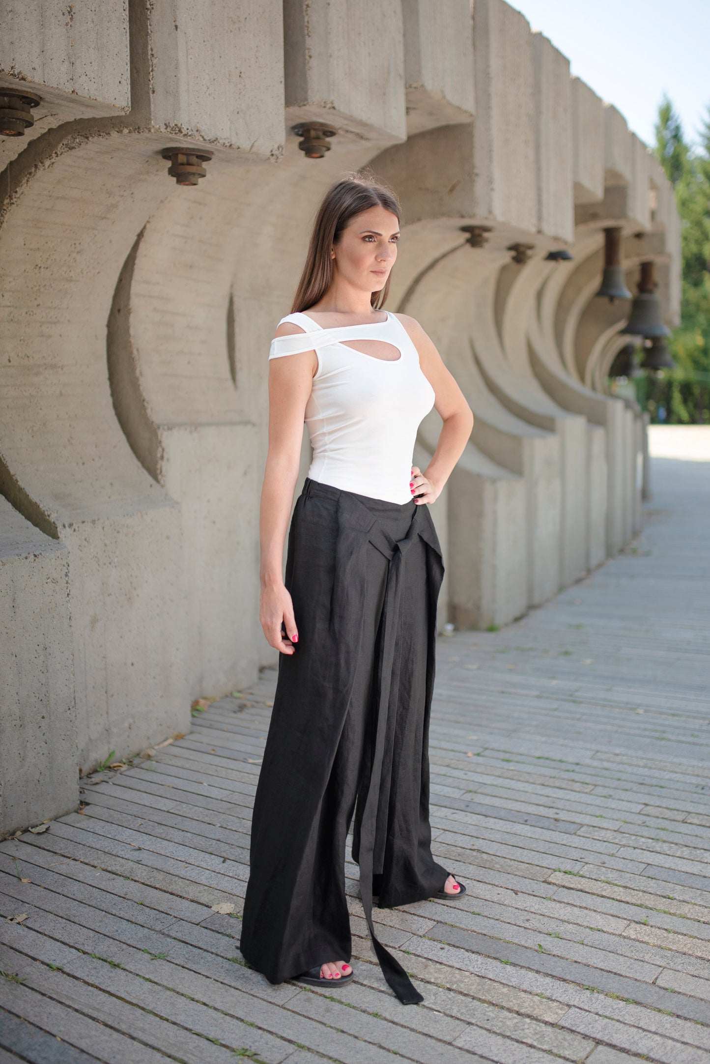 Linen Wrap Pants, VisibleArtShop