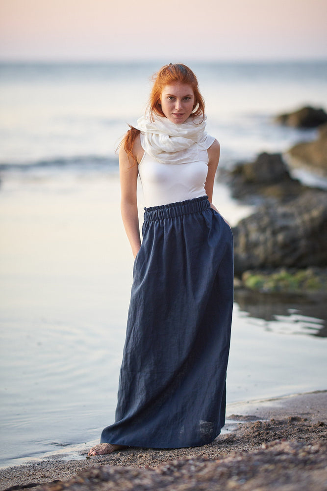 Linen Maxi Skirt - VisibleArtShop
