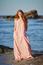 Relaxed Linen  Maxi Dress - VisibleArtShop