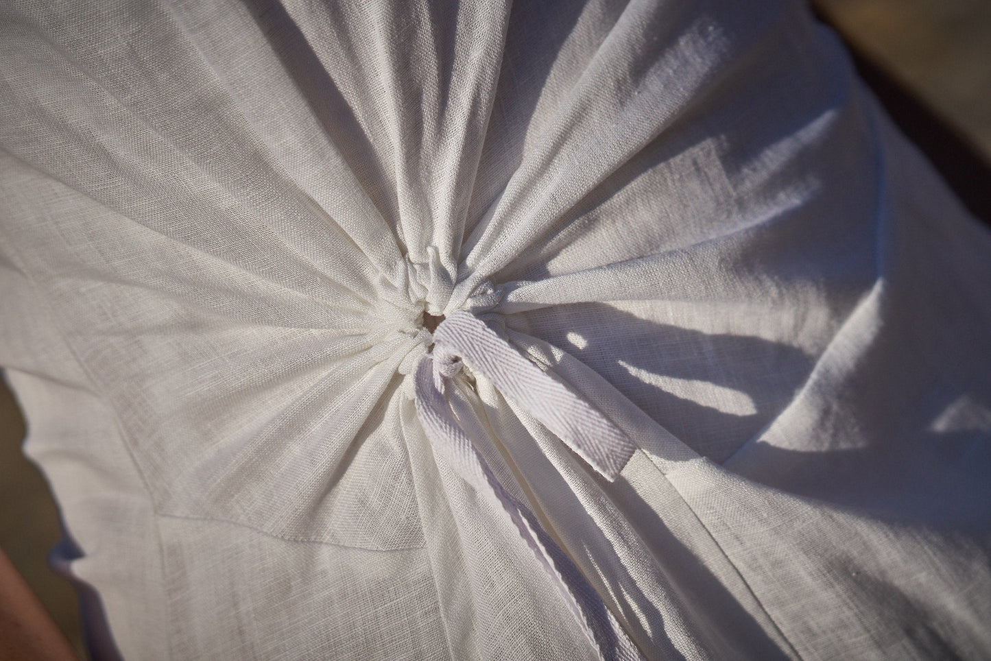 Long Linen Dress with Ruched Waist, VisibleArtShop