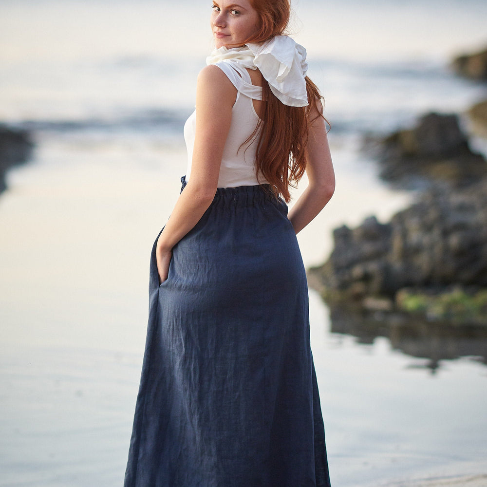 
                      
                        Linen Maxi Skirt - VisibleArtShop
                      
                    