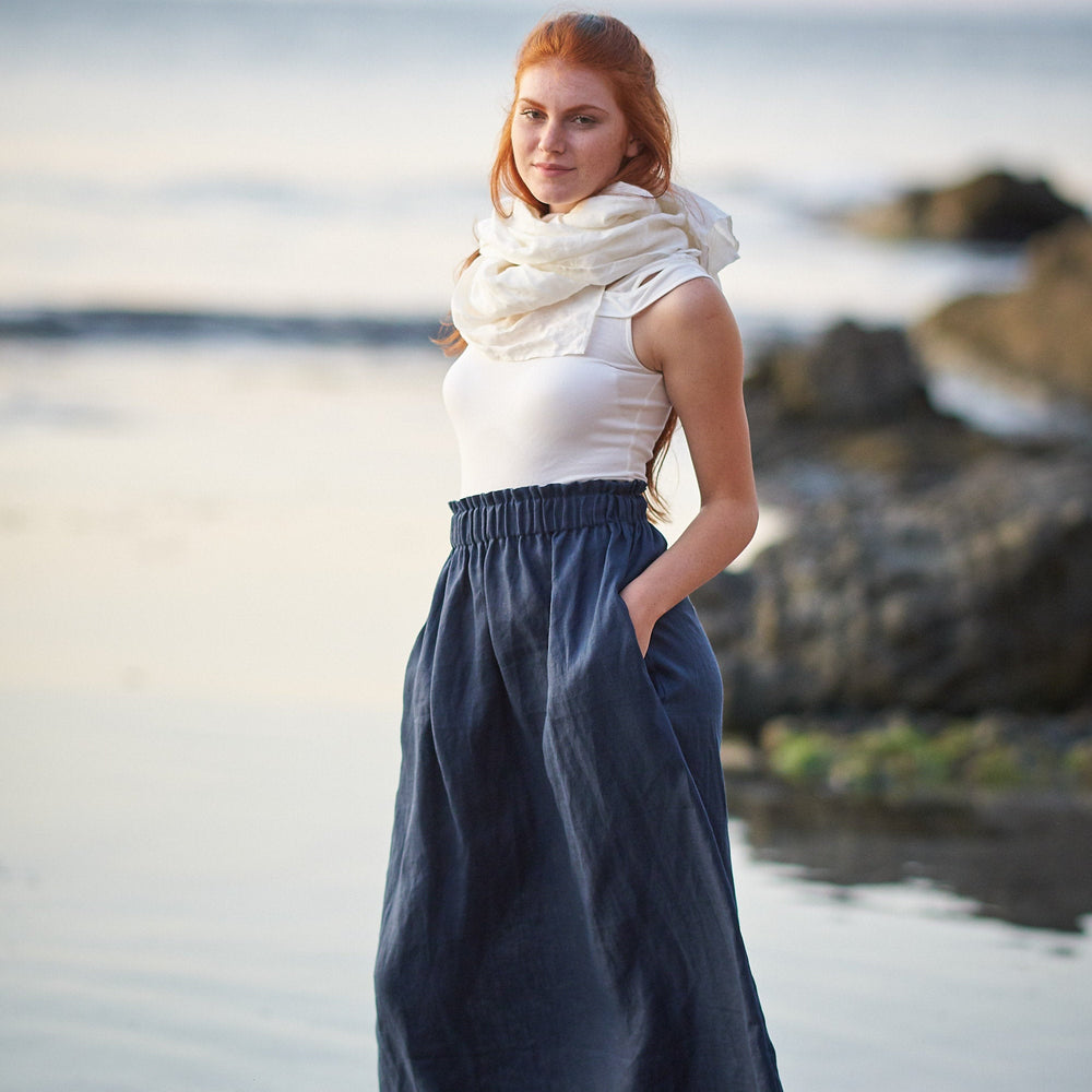 
                      
                        Linen Maxi Skirt - VisibleArtShop
                      
                    