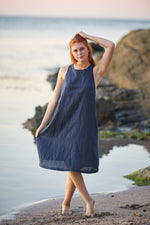 Pinafore Linen Dress - VisibleArtShop