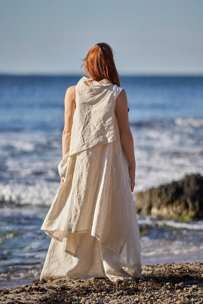 Linen Circle Vest - VisibleArtShop