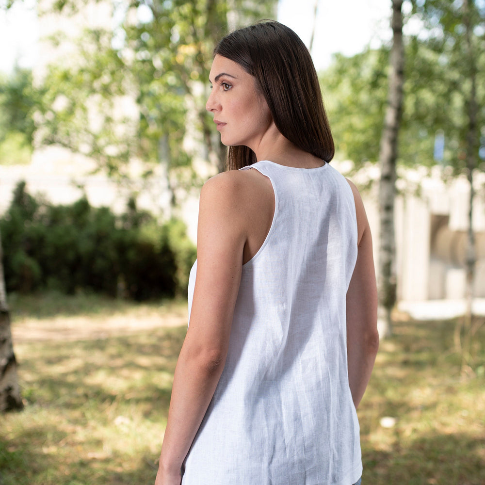 
                      
                        Linen Tank Top - VisibleArtShop
                      
                    