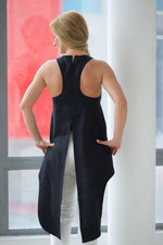 High-Low Linen Tunic Top - VisibleArtShop